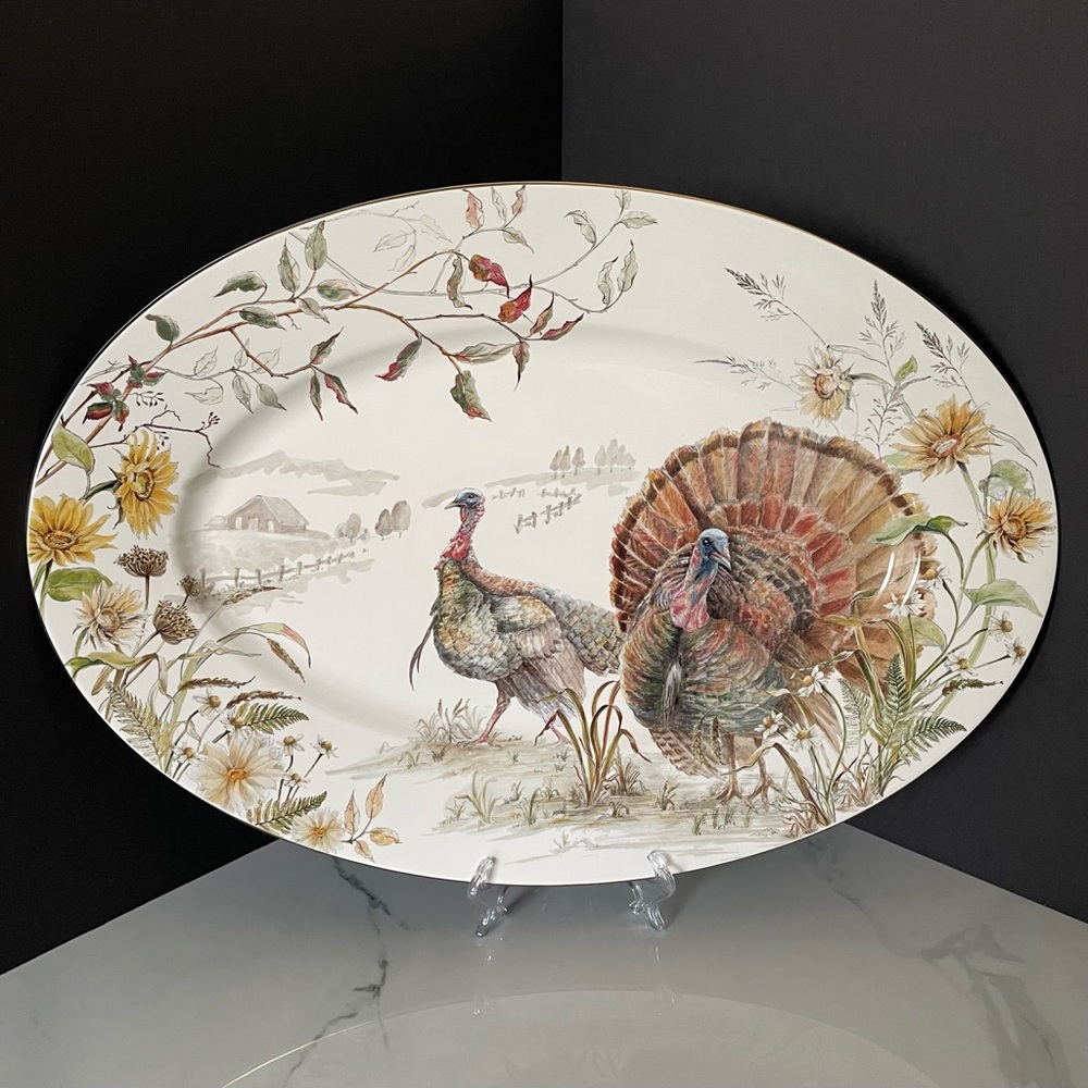 Bedford Harvest Turkey Serving Platter by Pottery Barn